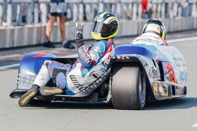 IDM Sidecar Josef Sattler with Luca Schmidt Team Bonovo Action, GER, Germany , 7 23 2021, Schleiz Germany , Motorsport, IDM, 86 International Schleizer Dreieckrennen xprx