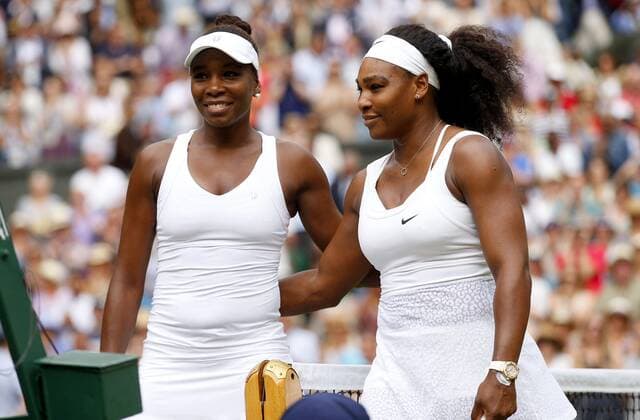 Tennis: Serena and Venus Williams compete in the Wimbledon doubles, archive photos
