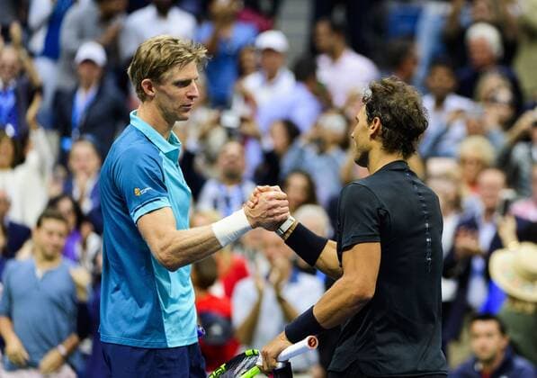 Mandatory Credit: Photo by Mike Frey BPI Shutterstock (9049570ei) Kevin Anderson of South Africa congratulates Rafael Nadal of Spain in the men s singles final of the US Open US Open Tennis , USTA, Flushing Meadows, New York, 10 Sep 2017, US Open Tennis , USTA, Flushing Meadows, New York, 10 Sep 2017, Copyright: xMikexFrey BPI Shutterstockx 9049570ei