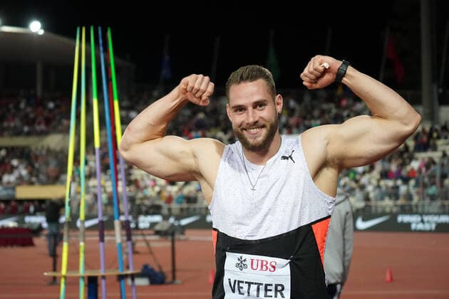Athletics, athletics, Diamond League Lausanne , 26 08 2021, javelin throw men, Johannes Vetter , Germany,