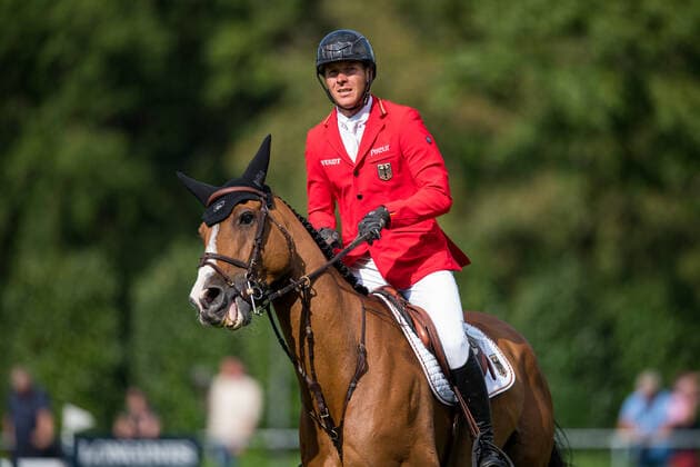 210902 David Will of Germany with horse C Vier competes during day 2 of the Equestrian FEI Jumping European Championship on September 2, 2021 in Riesenbeck Photo Petter Arvidson BILDBYRAN kod PA PA0264 fei jumping european championship ridsport equestrian horse jumping jumping bbeng hoppning hästhoppning em,  Copyright: PETTERxARVIDSON BB210902PA172