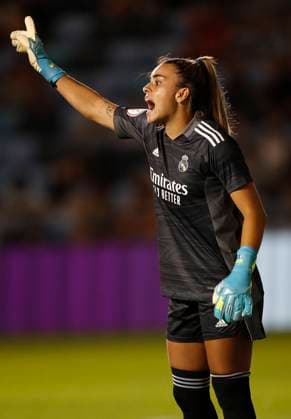 Manchester, England, 8th September 2021. Misa Rodriguez of Real Madrid Women during the UEFA Womens Champions League match at the Academy Stadium, Manchester. Picture credit should read: Darren Staples Sportimage EDITORIAL USE ONLY. No use with unauthorised audio, video, data, fixture lists, club league logos or live services. Online in-match use limited to 120 images, no video emulation. No use in betting, games or single club league player publications. SPI-1171-0048