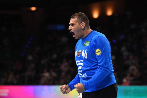 Handball, men, 2021 2022 season, 1 Bundesliga 1 matchday , Füchse Berlin HSG Wetzlar, goalkeeper Dejan Milosavljev Füchse Berlin , 09 09 2021, Copyright: xSebastianxRäppold MatthiasxKochx