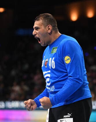Handball, men, 2021 2022 season, 1 Bundesliga 1 matchday , Füchse Berlin HSG Wetzlar, goalkeeper Dejan Milosavljev Füchse Berlin , 09 09 2021, Copyright: xSebastianxRäppold MatthiasxKochx
