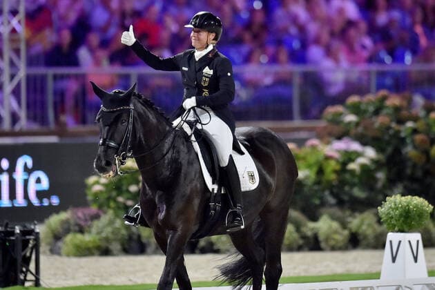 FEI Dressage European Championship Hagen 2021 on 09 09 2021 at Hof Kasselamnn in Hagen a T W Isabell Werth GER on the horse HWeihegold OLD at the Grand Prix Special Individual Competition MT