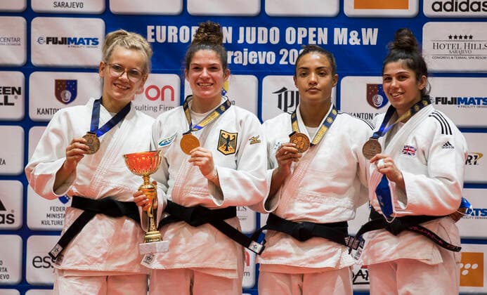 Ballhaus Seija, Kempf Anne, Lele Nairne, Sarajevo European Open Judo 2021, 18 September, 18 09 2021 Sarajevo European Open Judo 2021, 18 September, 18 09 2021 Sarajevo Copyright: xEibner-Pressefotox xKrsticx EP_krstic