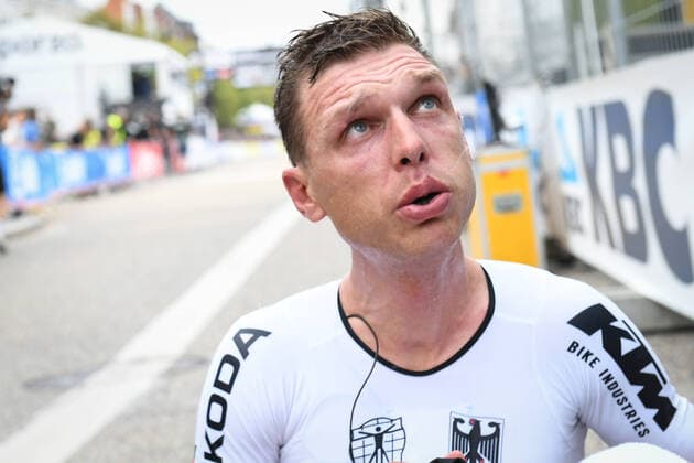 Bilder des Jahres 2021, Sport 09 September Sport Themen der Woche KW37 Sport Bilder des Tages German Tony Martin of Team Jumbo-Visma pictured after the men elite time trial race, 43,3 km from Knokke-Heist to Brugge, at the UCI World Championships Road cycling, Rad, Radsport, Strasse Flanders 2021, in Brugge on Sunday 19 September 2021. The Worlds take place from 19 to 26 September 2021, in several cities in Flanders, Belgium. POOLxSIMONxWILKINSON x3092512x