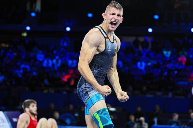 Wrestling World Championships FS 57kg Horst Justin Junior LEHR GER Oslo Norway Copyright: xUnitedxWorldxWrestlingx xKadirxCaliskanx
