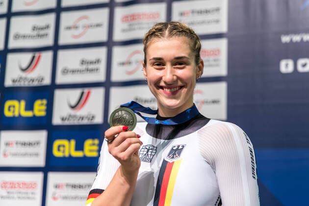 2021 UEC TRACK ELITE EUROPEAN CHAMPIONSHIPS, 08 10 2021 Pauline Sophie GRABOSCH GERMANY wins silver in the womens 500 m time trial at the 2021 UEC Track Elite European Championships on Friday, October 8, 2021 in Grenchen, Switzerland Copyright: xBEAUTIFULxSPORTS OlafxRellischx