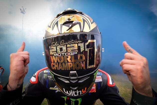 Fabio Quartararo becomes Champion of MotoGP by finishing fourth in the Nolan Grand Prix of Made in Italy and Emilia Romagna at the Misano Circuit, October 24, 2021 Fabio Quartararo becomes Champion of MotoGP by finishing fourth in the Nolan Grand Prix of Made in Italy e dell Emilia Romagna at the Misano Circuit, October 24, 2021 POOL MotoGP com Cordon Press Images will be for editorial use only Mandatory credit MotoGP com Cordon Press  xx xx
