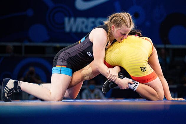u23 World Championships WW 68kg Sophia SCHAEFLE GER df Dariga ABEN KAZ Belgrade Serbia Copyright: xUnitedxWorldxWrestlingx xKadirxCaliskanx