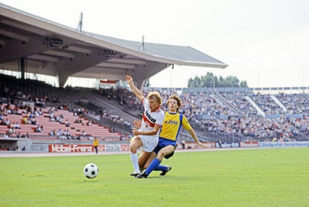 VfB Stuttgart Spandauer SV Germany, Stuttgart, 05 08 1978, Football, DFB Cup, Season 1978 1979, 1 Round, VfB Stuttgart Spandauer SV 12 0 Bernd Förster VfB Stuttgart