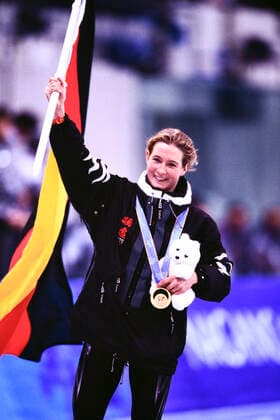 PECHSTEIN Claudia Team GER with Gold Medal Speed Skating Olympic Champion 5000m Women Olympic Winter Games 1998 in Nagano Japan from 07 22 02 1998 on 20 02 1998 in Nagano