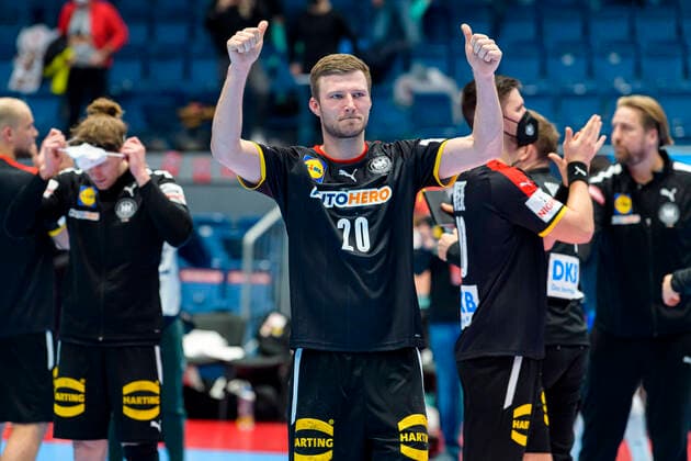 Bratislava, 25 January 2022 Handball EHF European Championship, Main Round, Group 2, Germany Russia Philipp Weber Germany SC Magdeburg Bratislava Ondreja Nepelu Arena Slovakia
