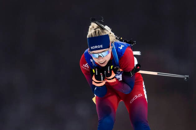 220211 Tiril Eckhoff of Norway competes in womens biathlon 7.5 km sprint during day 7 of the 2022 Winter Olympics on February 11, 2022 in Zhangjiakou Photo Vegard Grott PICTURE AGENCY code VG VG0237 bbeng biathlon biathlon biathlon olympic games olympics winter olympics os ol olympiska spel Winter Olympics Beijing Beijing 2022 Beijing 2022 Beijing 2022 Olympic Games Beijing 2022 Winter Olympic Games Beijing Os Beijing ol winter ol dam norway,  Copyright: VEGARDxGRoTT BB220211VG057