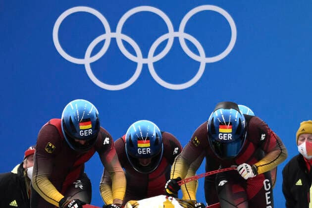 FRIEDRICH Francesco Team GER with MAGRIS Thorsten, BAUER Candy and SCHUELLER Alexander 4 man bobsleigh final on Saturday 19 02 2022 Olympic Winter Games 2022 in Yanqing China