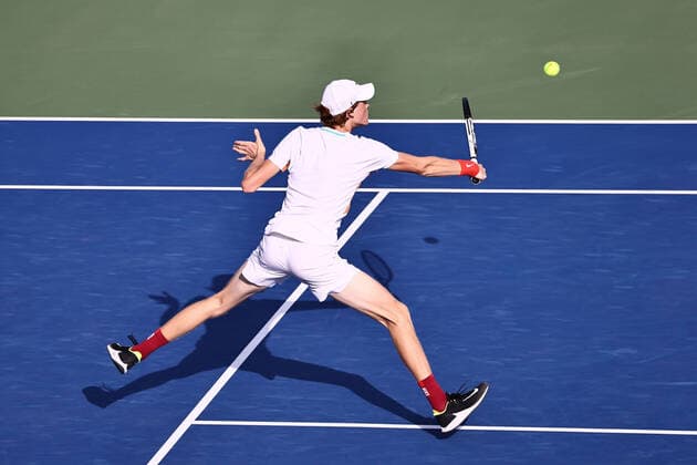 Jannik Sinner, ITA, during mens second round of 2022 Dubai Championships in Dubai, 23 02 2022