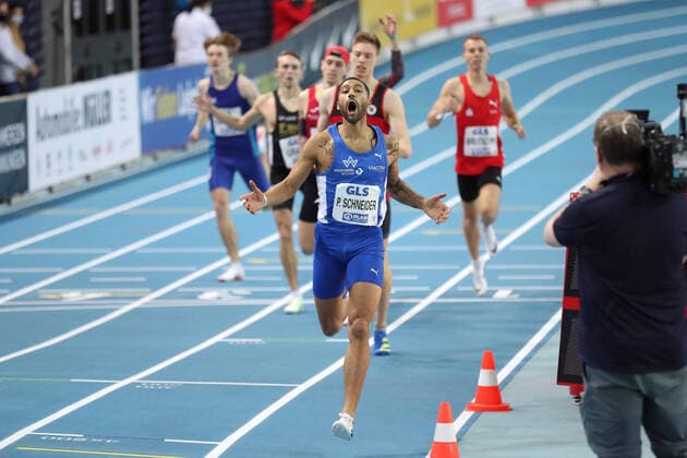 German Athletics Indoor Championships Leipzig, 26 02 2022 69 Athletics Indoor DM on 26 27 02 2022 in the Quarterback Real Estate Arena Leipzig In the picture Patrick Schneider TV Wattenscheid 01 Copyright: xBEAUTIFULxSPORTS JanxKaeferx