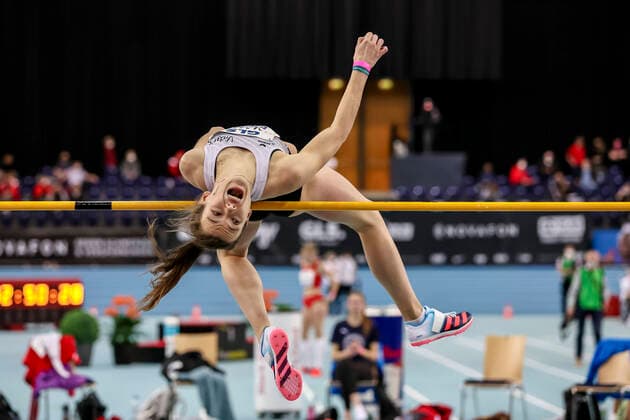 German Athletics Indoor Championships Leipzig, 27 02 2022 Lea Halmans SV GO Saar 05 German Athletics Indoor Championships on 27 02 2022 at the Quarterback Real Estate Arena in Leipzig Germany Copyright: xBEAUTIFULxSPORTS AxelxKohringx