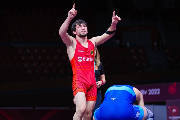 Wrestling U23 European Championships 2022 72kg GR Idris Hanpasaevic IBAEV GER df Haavard JOERGENSEN NOR Plovdiv Kolodrum Plovdiv Bulgaria Copyright: xUnitedxWorldxWrestlingx xKadirxCaliskanx cal