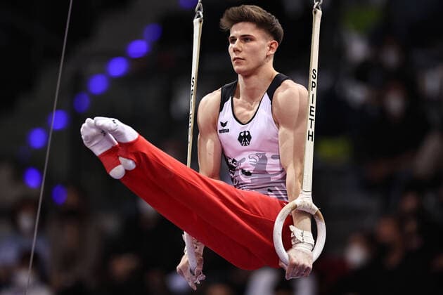 Dario Sissakis, GER, during team challenge at 2022 DTB Pokal in Stuttgart 18 03 2022
