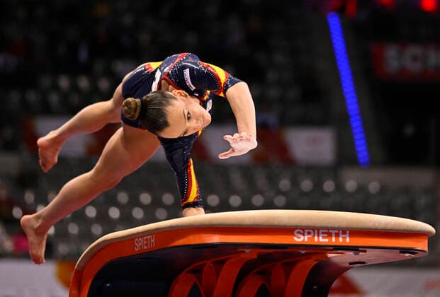 Laia FONT ESP vault EnBW DTB Cup gymnastics 20 03 2022 Porsche Arena Stuttgart EnBW DTB Cup gymnastics
