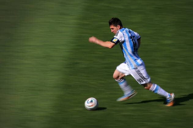 Fußball FIFA Fussball-Weltmeisterschaft 2014 Gruppe F Argentinien gegen Iran 21. Juni 2014 FIFA Fussball-Weltmeisterschaft Gruppe F Argentinien gegen Iran Lionel Messi von Argentinien Foto Simon Stacpoole Abseits Belo Horizonte Brasilien  Copyright: xSimonxStacpoolexOffside