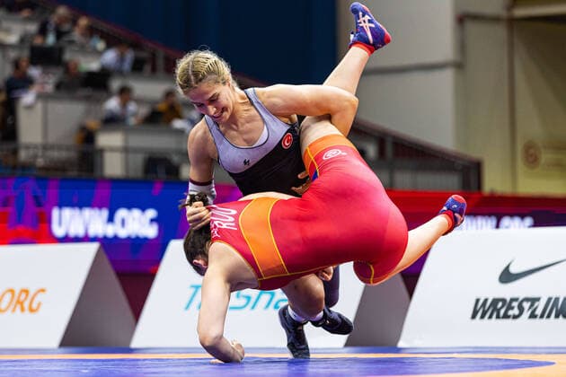 Wrestling European Championships 2022 72kg WW Buse CAVUSOGLU TOSUN TUR df Alexandra Nicoleta ANGHEL ROU Budapest BOK Sportcsarnok Hungary Copyright: xUnitedxWorldxWrestlingx xKadirxCaliskanx cal