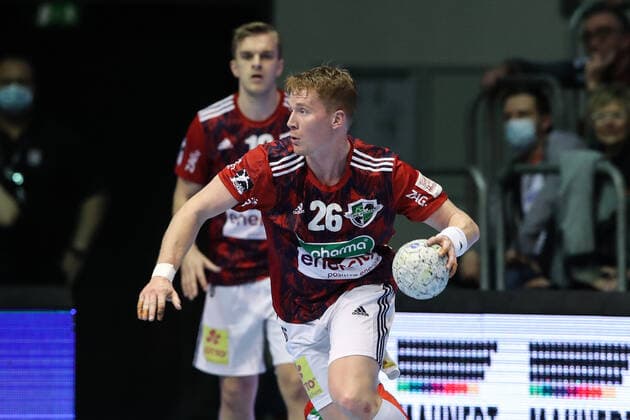 Jonathan Edvardsson TSV Hannover Burgdorf,26 Handball Bundesliga season 2021 2022 SC Magdeburg vs TSV Hannover Burgdorf in GETEC Arena in Magdeburg action,man,men,handball,Germany,31 03 2022