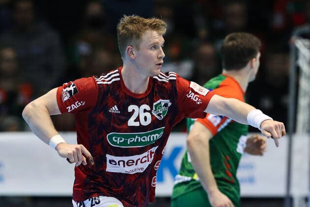 Jonathan Edvardsson TSV Hannover Burgdorf,26 Handball Bundesliga season 2021 2022 SC Magdeburg vs TSV Hannover Burgdorf in GETEC Arena in Magdeburg action,man,men,handball,Germany,31 03 2022