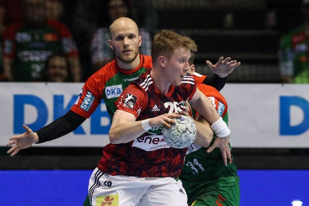 Jonathan Edvardsson TSV Hannover Burgdorf,26 Handball Bundesliga season 2021 2022 SC Magdeburg vs TSV Hannover Burgdorf in GETEC Arena in Magdeburg action,man,men,handball,Germany,31 03 2022