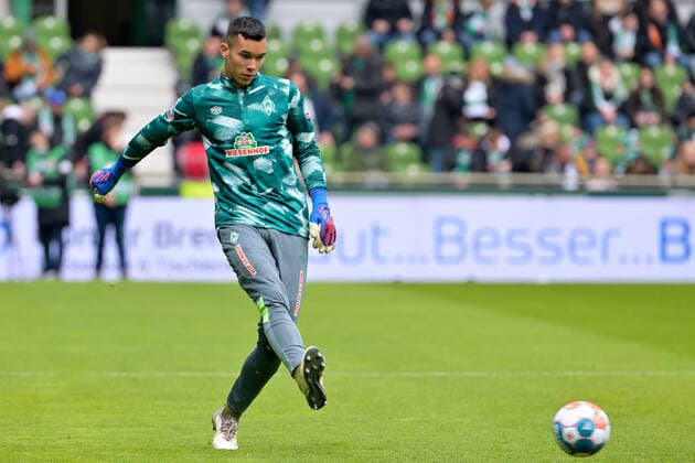 GER, 2 FBL, SV Werder Bremen vs SV Sandhausen 03 04 2022, wohninvest Weserstadion, Bremen, GER, 2 FBL, SV Werder Bremen vs SV Sandhausen in picture picture shows feature impressions substitute goalkeeper Mio Backhaus SV Werder Bremen 37 nordphotoxGmbHx xKokenge nph00001