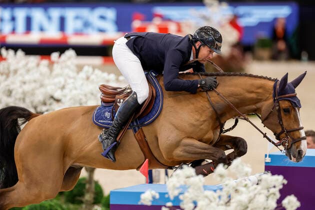 LEIPZIG Partner Horse FEI World Cup Finals 2022, LEIPZIG Partner Horse FEI World Cup Finals 2022 WILL David GER , C Four 2 Longines FEI JUMPING WORLD CUPâ ¢ Final III CSI W Int jumping competition over two rounds not against the clock with jump off Height 1,60m Leipzig, Messe 10 April 2022