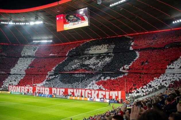 Poster Bomber for eternity , GER, FC Bayern Muenchen vs FC Villarreal, football, Champions League, quarterfinals, second leg, season 2021 2022, 12 04 2022, GER, FC Bayern Muenchen vs FC Villarreal, football, Champions League, quarterfinals, second leg, season 2021 2022, 12 04 2022 Muenchen Copyright: xEibner-Pressefoto SaschaxWaltherx EP_EER