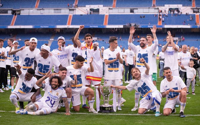 2021 2022 La Liga Santander Real Madrid vs RCD Espanyol Apr 30th 30 th april 2022 Stadium Santiago Bernabeu, Madrid, Spain Men s La Liga Santander, Real Madrid CF vs RCD Espanyol Copyright: xJorgexRopero xActionxPlusx