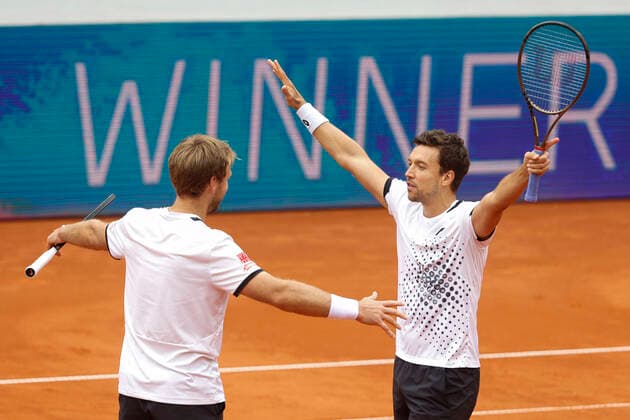 Kevin Krawietz and Andreas Mies cheer after victory, jubilation, emotion, mens doubles, final, Final Tennis BMW Open 2022 ATP MTTC Iphitos Munich Germany 1 May 2022 Copyright: xJuergenxHasenkopfx