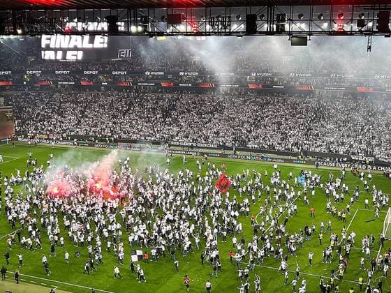 05 05 2022Frankfurt am Main, Deutsche Bank Park Football, UEFA Europa League semifinal Eintracht Frankfurt West Ham United emspor, DFL regulations prohibit any use of photographs as image sequences and or quasi video