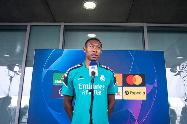 24 05 2022, Madrid, Spain David Alaba of Real Madrid CF is interviewed during open media day Real Madrid at Ciudad deportiva Real Madrid on 24 Mal 2022 in Madrid Spain Madrid Ciudad deportiva Real Madrid Community of Madrid Spain  Copyright: xJustPictures.ch Eurasiax-xAlvaroxMedrandax