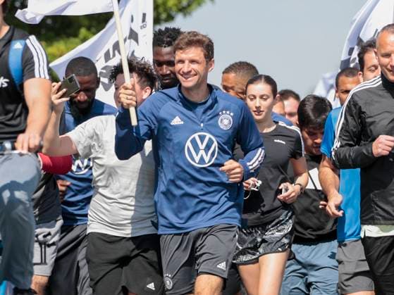 31 05 2022 Football DFB National Team Germany Training in Herzogenaurach HMB JuBe Thomas Mueller, training run, run of the ocean