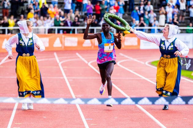 220604 Kenyas Felix Kirwa winner Stockholm Marathon from June 4, 2022 in Stockholm,  Copyright: KENTAxJÖNSSON BB220604KJ037