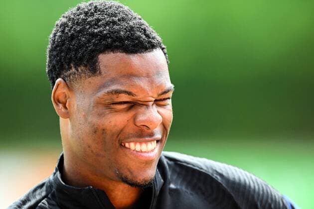 ZEIST Denzel Dumfries during a training session of the Dutch national team at the KNVB Campus on June 5, 2022 in Zeist, the Netherlands The Dutch national team is preparing for the UEFA Nations League match against Wales ANP UEFA Nations League Path Group 4 2021 2022 xVIxANPxSportx xxANPxIVx 449853407 originalFilename: 449853407