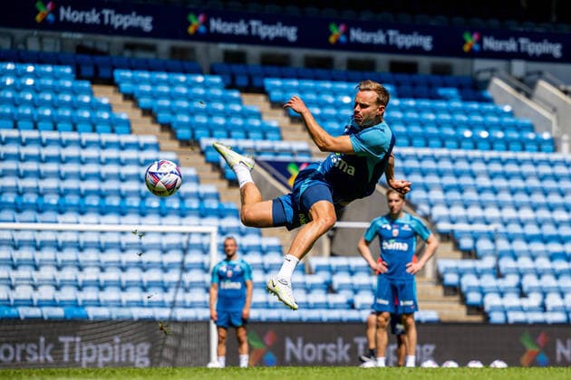 220606 Marius Lode of the Norwegian national football team during a training session on June 6, 2022 in Oslo Photo Vegard Grott BILDBYRAN kod VG VG0294 bbeng fotball football fotboll nations league norge norway training träning training,  Copyright: VEGARDxGRoTT BB220606VG019