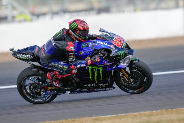 Fabio QUARTARARO (France) of the Monster Energy Yamaha MotoGP Team during the 2022 Monster Energy Grand Prix MotoGP Free Practice 2 session at Silverstone Circuit, Towcester, England on the 5th to 7th August 2022. Copyright: xDavidxHornx PMI-5075-0049