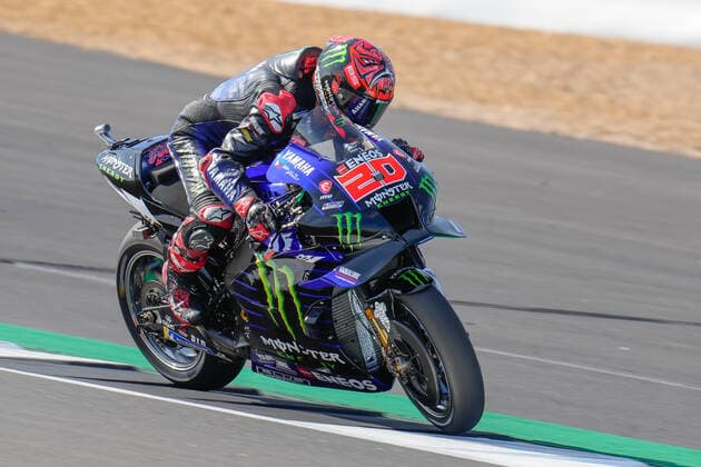 Fabio QUARTARARO (France) of the Monster Energy Yamaha MotoGP Team during the 2022 Monster Energy Grand Prix MotoGP Free Practice 3 session at Silverstone Circuit, Towcester, England on the 6th August 2022. Copyright: xDavidxHornx PMI-5075-0091
