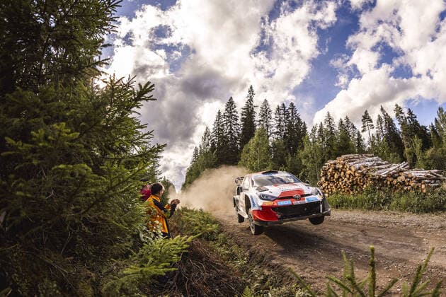 Bilder des Jahres 2022, Sport 08 August Sport Themen der Woche KW31 69 ROVANPERA Kalle (fin), HALTTUNEN Jonne (FIN), Toyota Gazoo Racing WRT, Toyota GR Yaris Rally 1, action during the Rally Finland 2022, 8th round of the 2022 WRC, Motorsport Rallye, WM World Rally Car Championship, from August 4 to 7, 2022 at Jyvaskyla, Finland - AUTO - WRC - RALLY FINLAND 2022 DPPI Panoramic RPPA2022_08_FINLAND_521