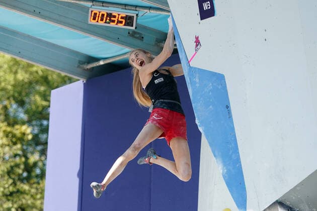 European Championships Munich, 12 08 21 08 2022, Königplatz Munchen, Sport Climbing Bouldering Women Semifinals, Sport Climbing Bouldering Women, semifinals, Hannah Meul, Germany , Photo Gladys chai von der Laage