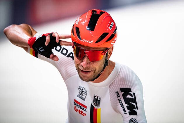 Roger KLUGE Madison Men Final European Championships2022 Roger KLUGE, Theo REINHARDT Germany win gold medal Madison Men, Track Cycling European Championships 2022 on 16 August 2022 in the state capital Munich The European Championships are part of the 2 European Championships