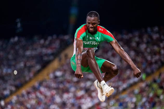 220817 Pedro Pichardo of Portugal competes in men?s triple jump final during day 7 of the European Championships on August 17, 2022 in Munich Photo Mathias Bergeld BILDBYRAN code MB VG0336 friidrott athletics friidrett europamästerskap em em 2022 european championships munich 2022 munchen em day 7 bbeng portugal triple jump three steps,  Copyright: MATHIASxBERGELD BB220817MB205