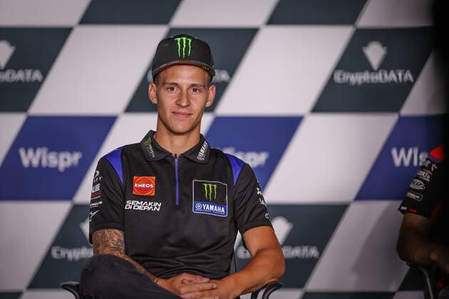MOTORSPORTS - MotoGP, GP of Austria 2022 SPIELBERG,AUSTRIA,18.AUG.22 - MOTORSPORTS - MotoGP, Grand Prix of Austria, Red Bull Ring, preview. Image shows Fabio Quartararo (FRA Monster Energy Yamaha MotoGP) at the press conference, PK, Pressekonferenz  GEPAxpictures xManfredxBinder