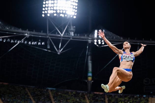 220818 Ivana Vuleta of Serbia competes in women?s long jump final during day 8 of the European Championships on August 18, 2022 in Munich Photo Vegard Grott BILDBYRAN code VG VG0337 athletics athletics athletics European Championships em em 2022 european championships munich 2022 munchen em day 8 bbeng long jump lengde long jump,  Copyright: VEGARDxGRoTT BB220818VG130